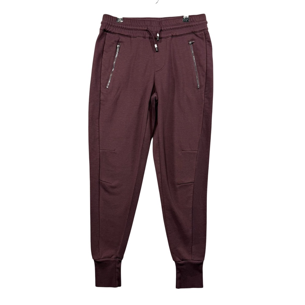 Fundamental Coast Joggers womens M Burgundy‎ FCWF2P6 Fleece Zipper Pocket